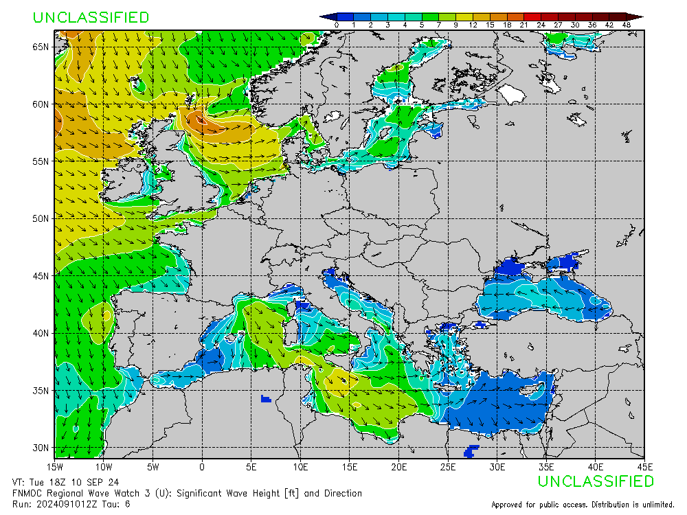 FNMOC mapa isobaras 6 horas