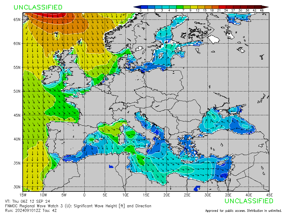 FNMOC mapa isobaras 42 horas