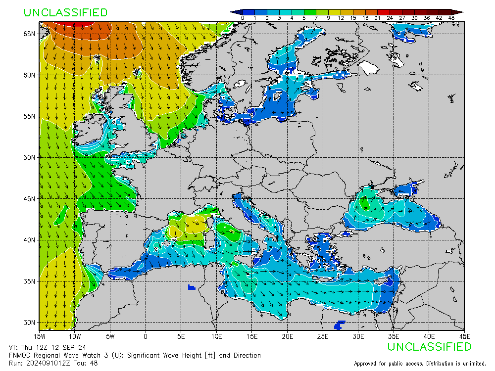 FNMOC mapa isobaras 48 horas