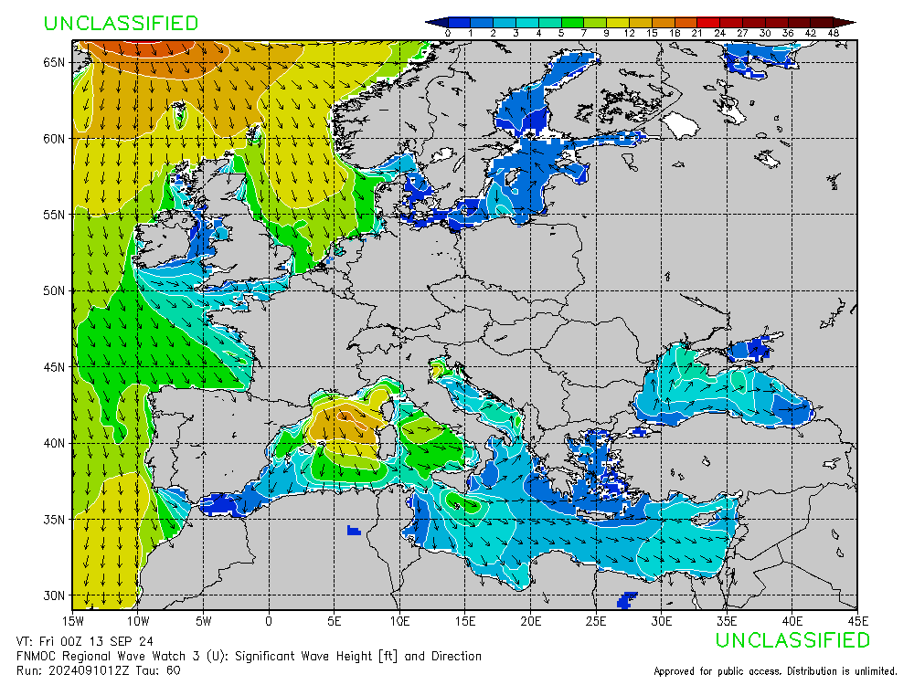 FNMOC mapa isobaras 60 horas