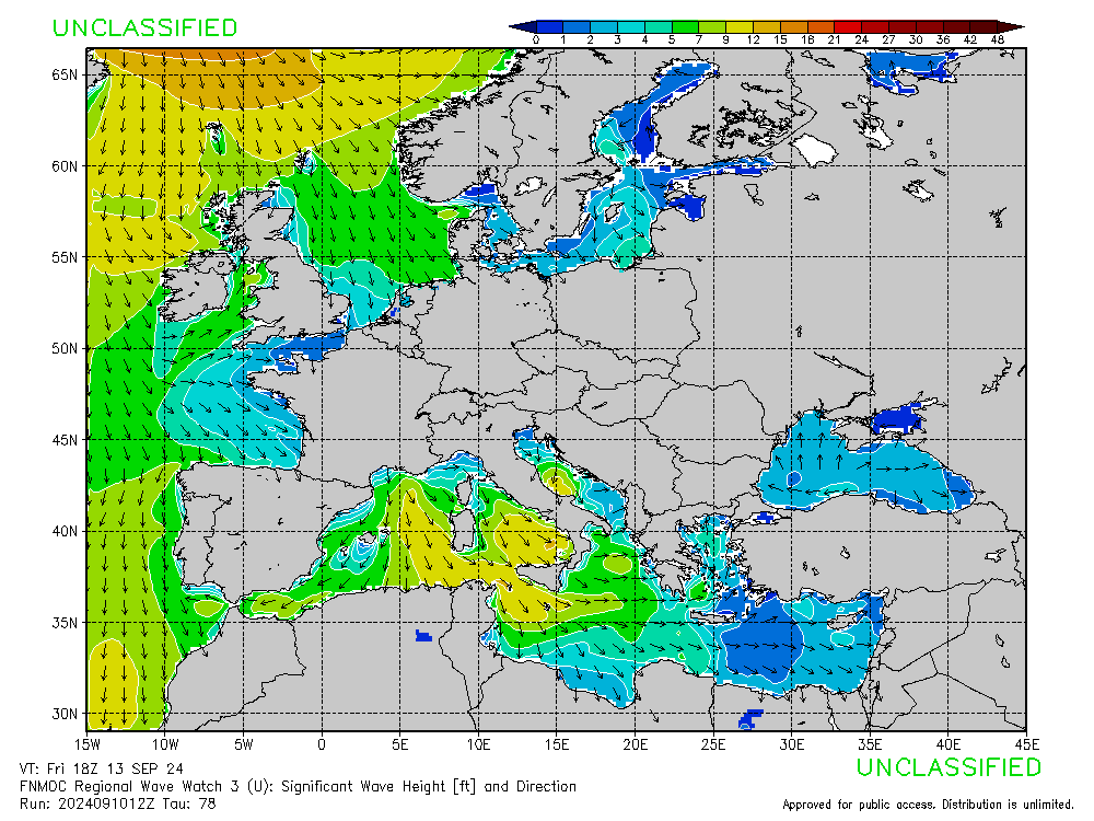 FNMOC mapa isobaras 78 horas