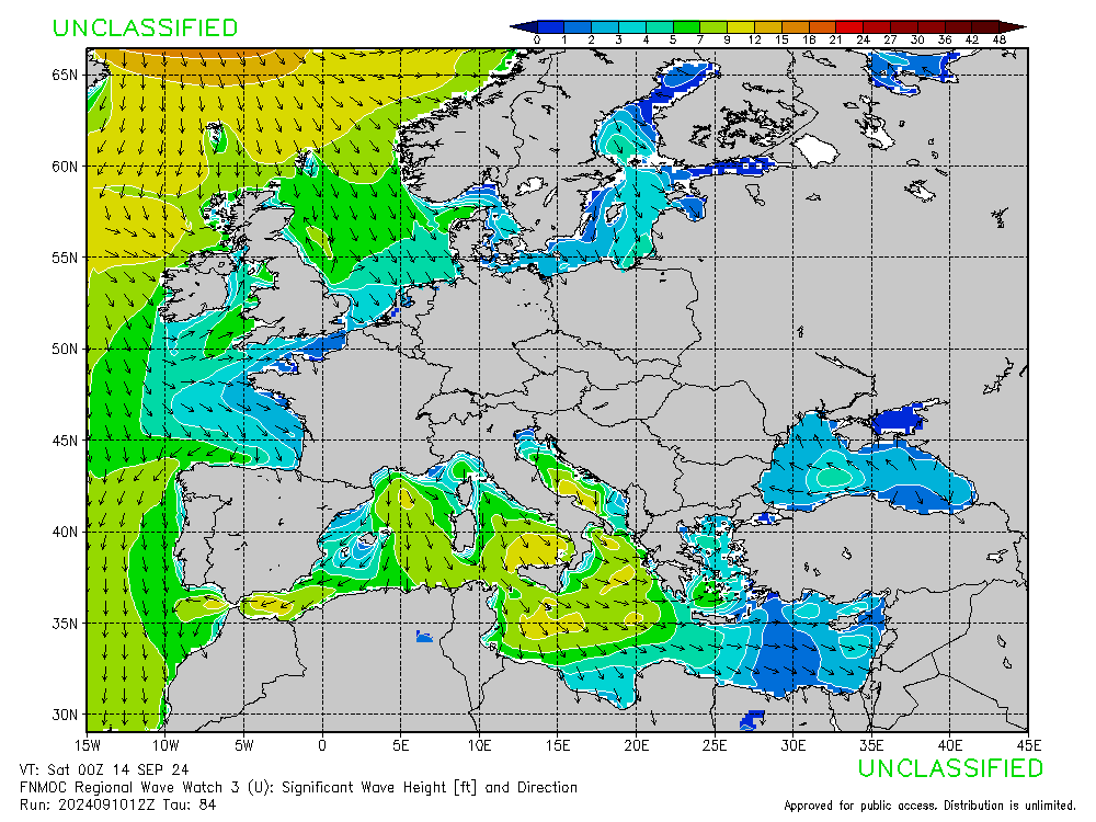 FNMOC mapa isobaras 84 horas