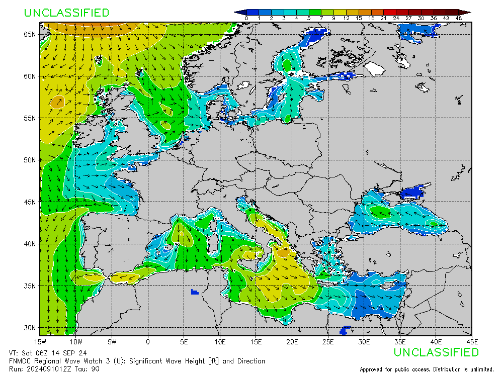 FNMOC mapa isobaras 90 horas