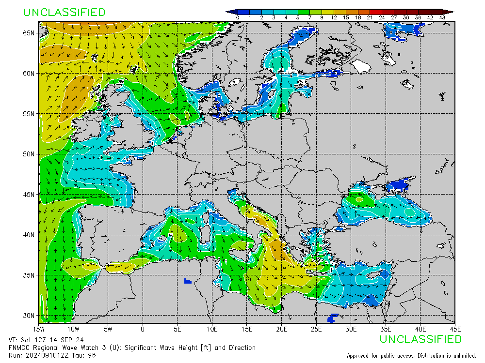 FNMOC mapa isobaras 96 horas